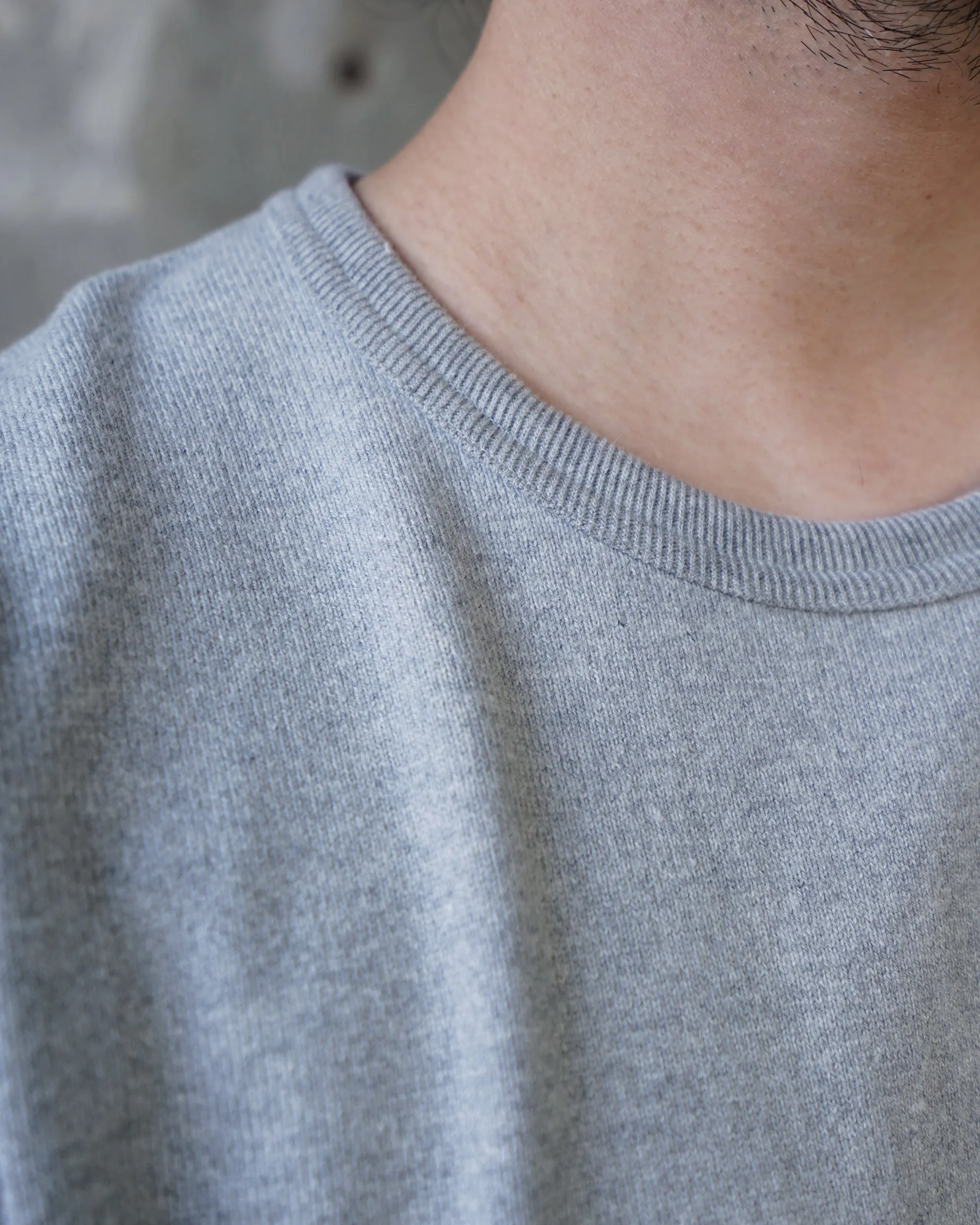 Wonder Looper 409gsm Double Heavyweight T Shirt - Heather Grey
