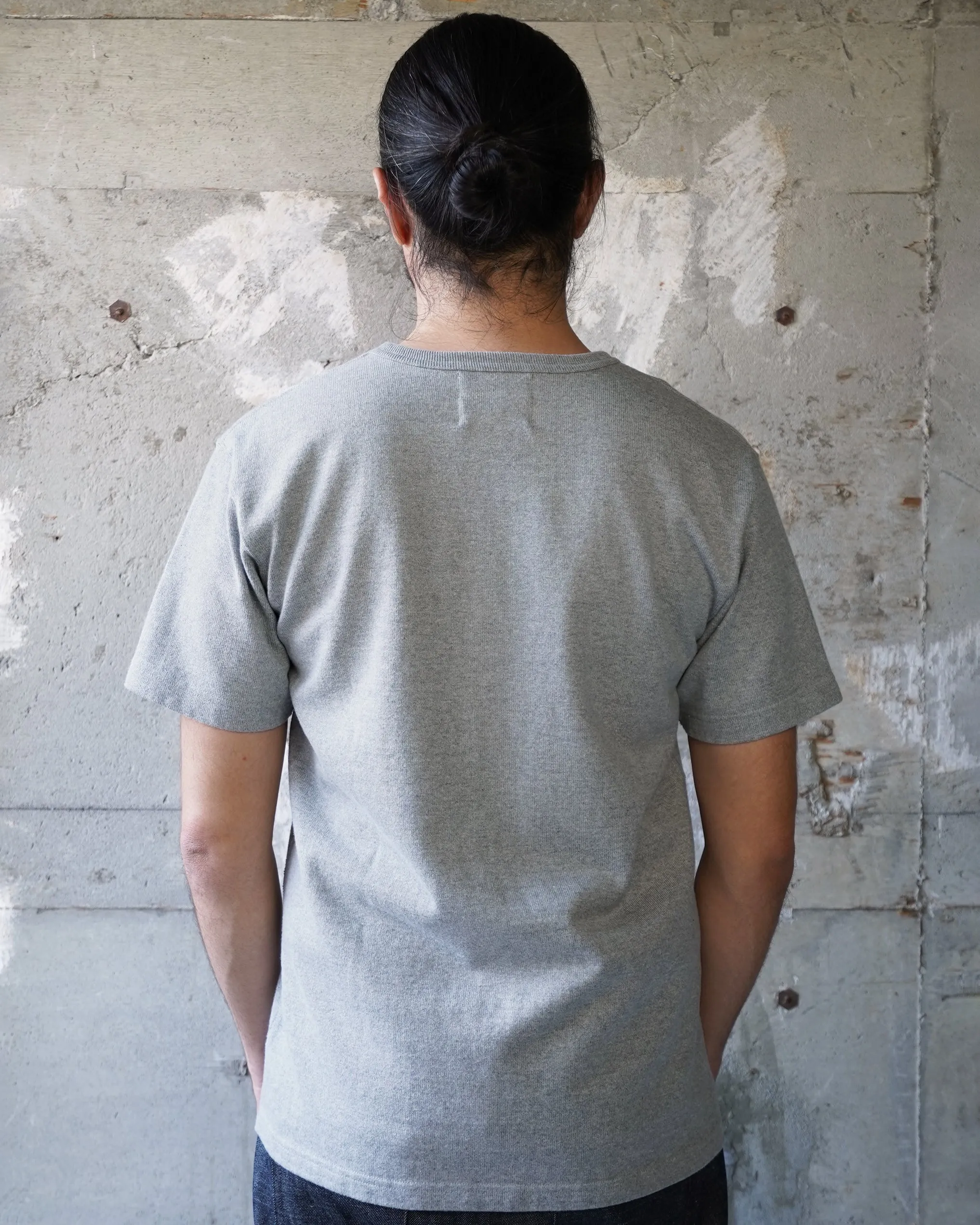 Wonder Looper 409gsm Double Heavyweight T Shirt - Heather Grey