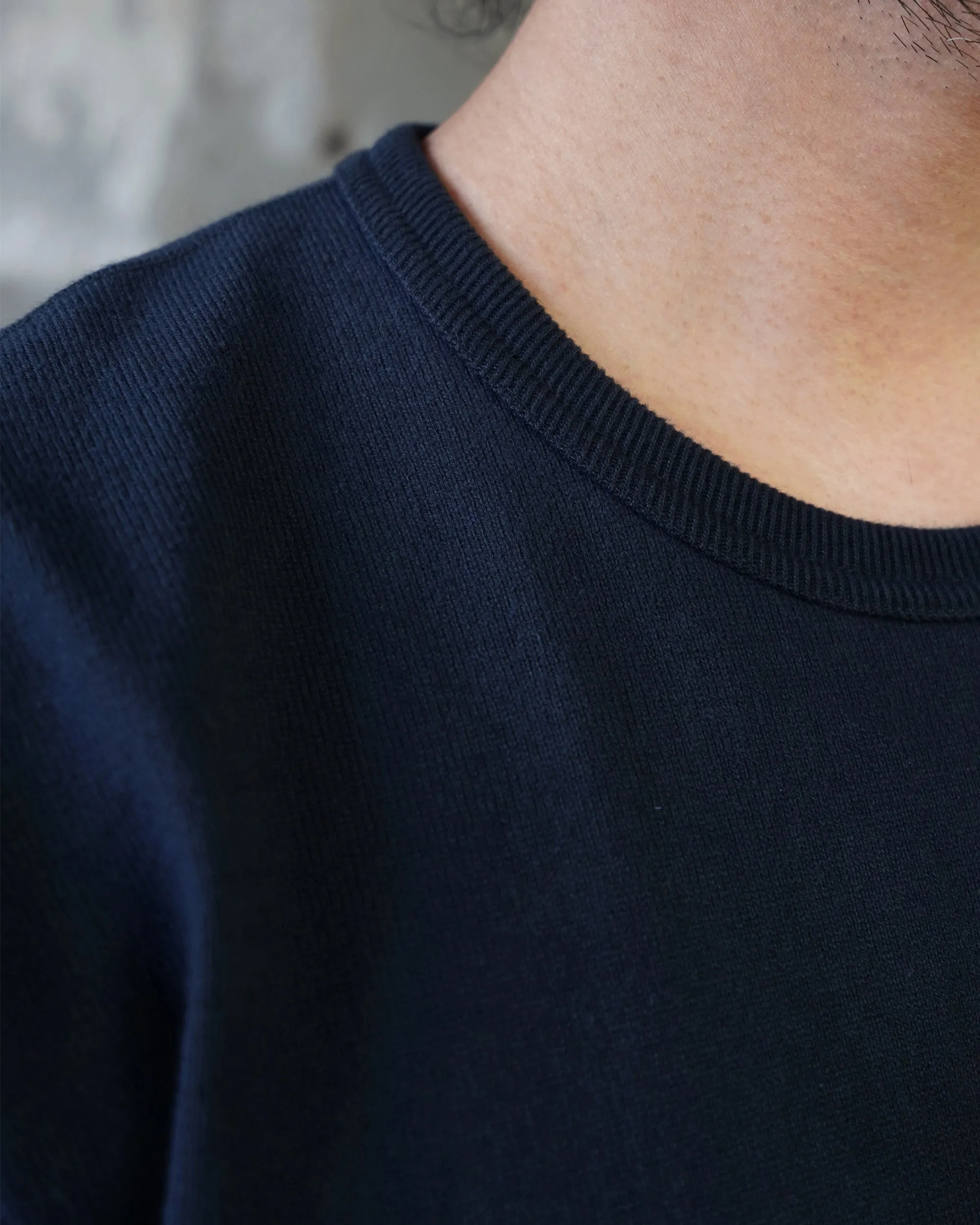 Wonder Looper 409gsm Double Heavyweight T Shirt - Navy