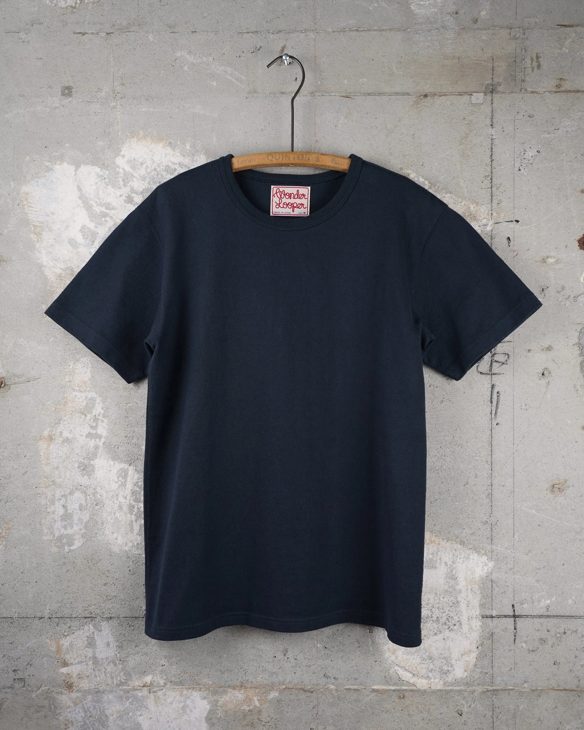 Wonder Looper 409gsm Double Heavyweight T Shirt - Navy