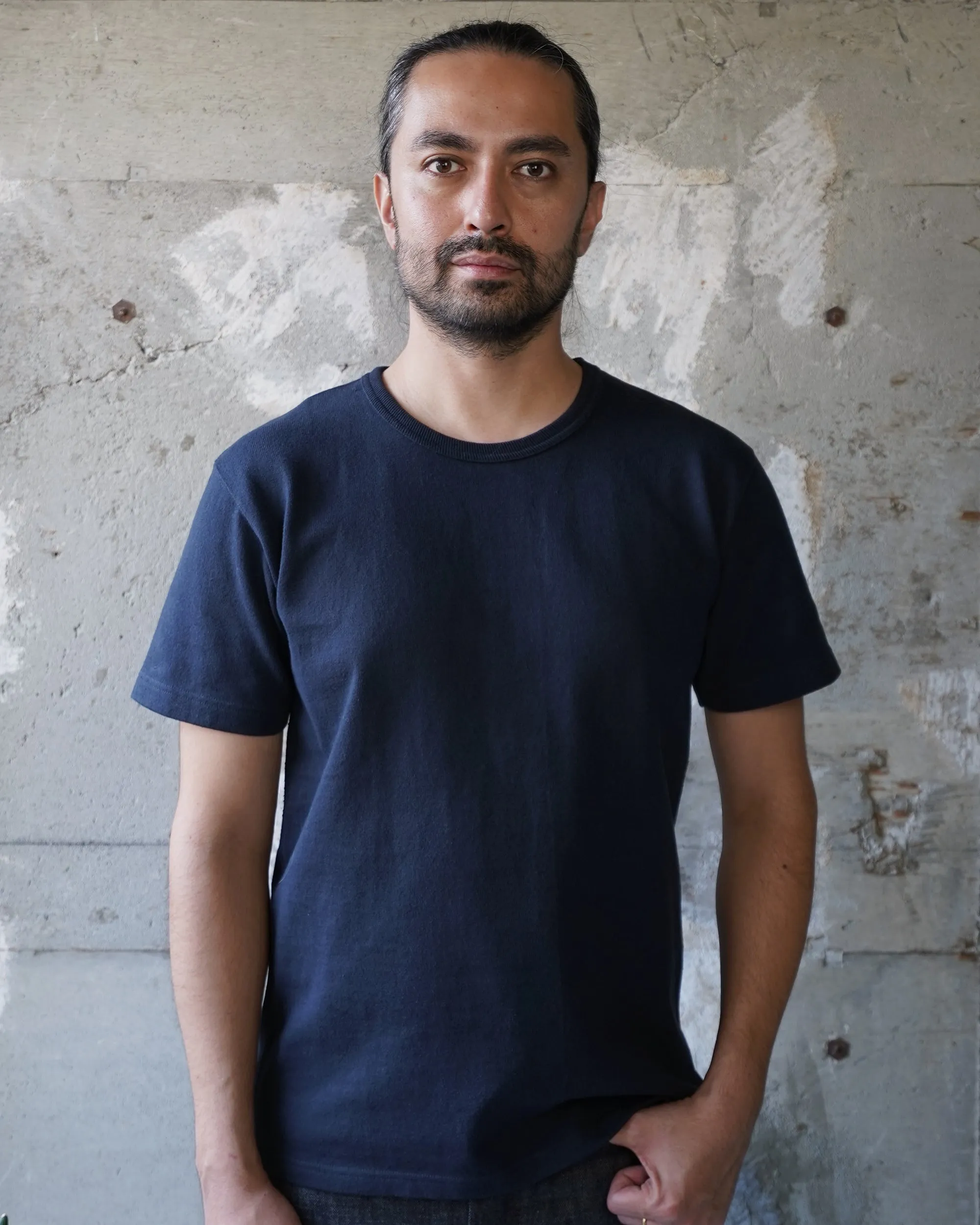 Wonder Looper 409gsm Double Heavyweight T Shirt - Navy