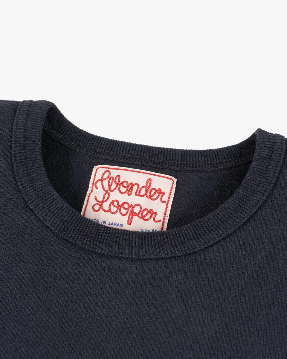 Wonder Looper 409gsm Double Heavyweight T Shirt - Navy