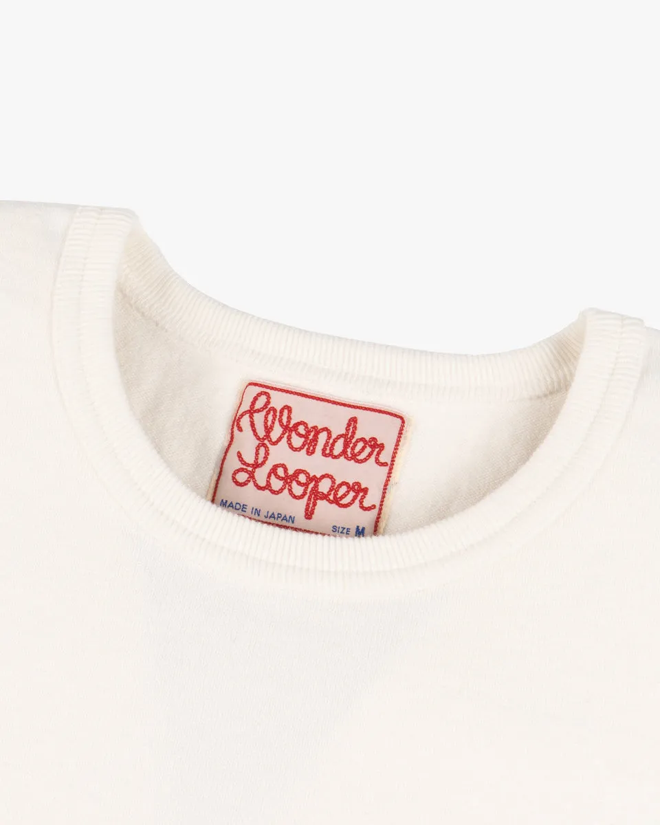 Wonder Looper 409gsm Double Heavyweight T Shirt - White