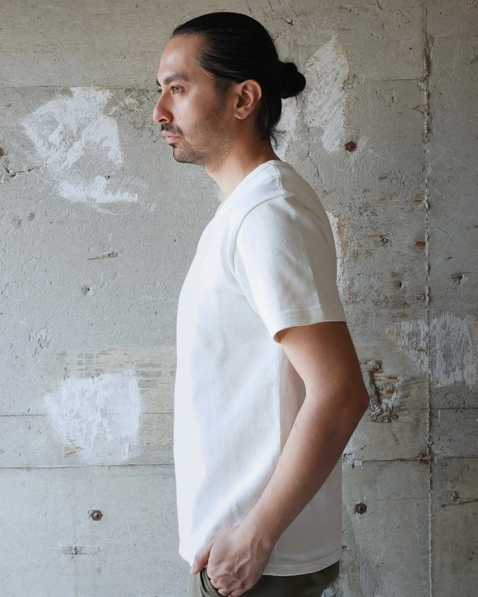 Wonder Looper 409gsm Double Heavyweight T Shirt - White