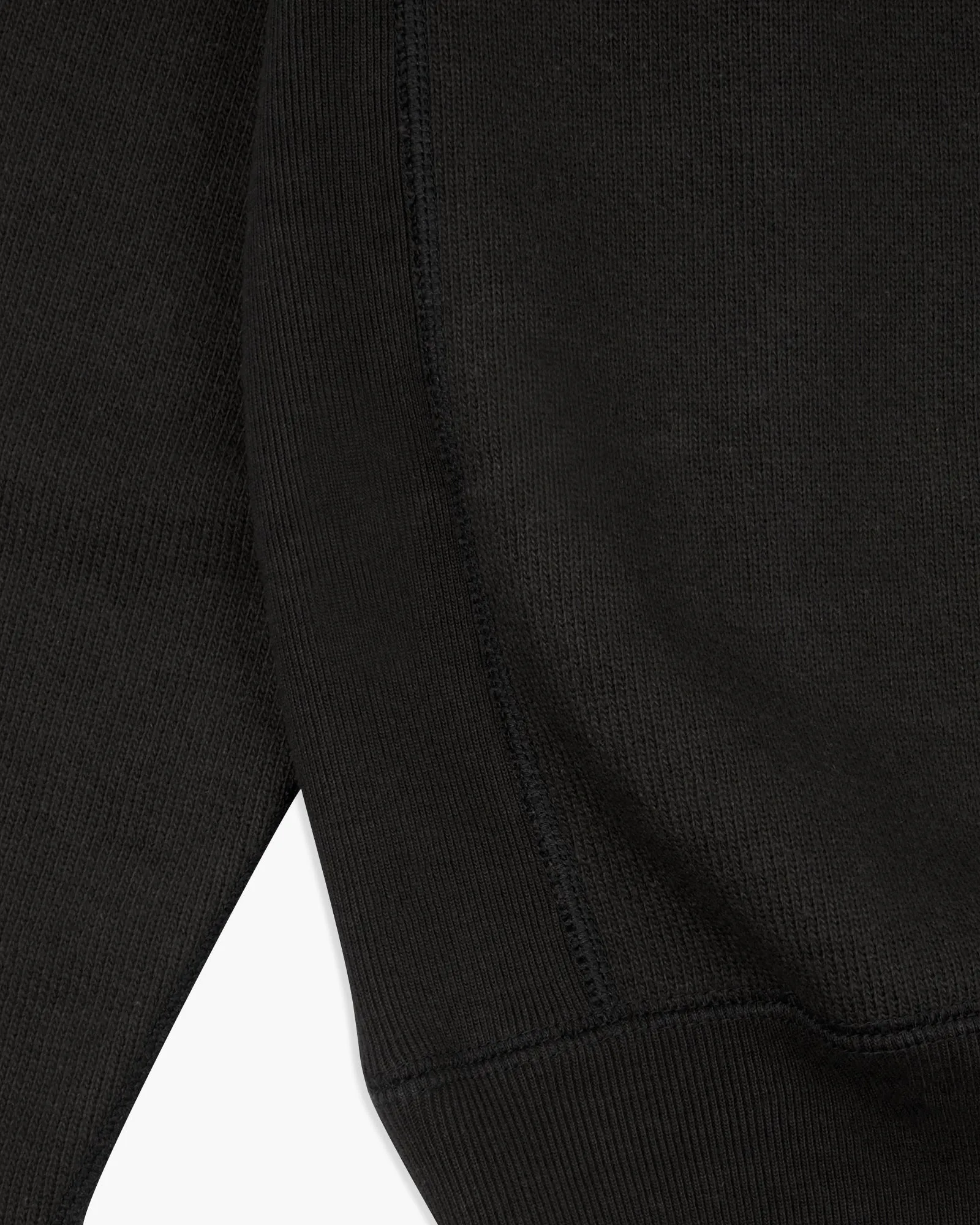 Wonder Looper 876gsm Double Heavyweight French Terry Pullover Crew Neck - Sumi Black