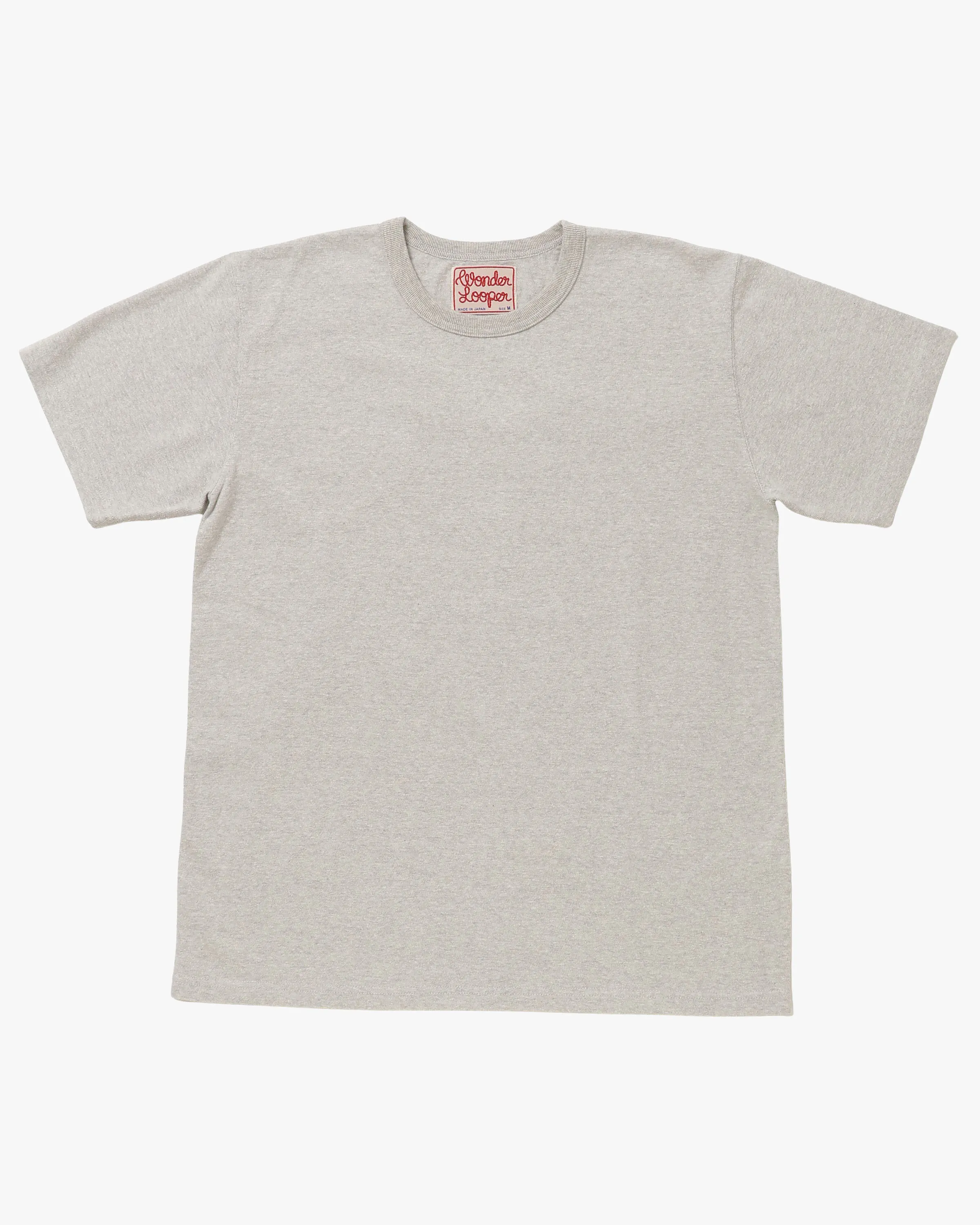 Wonder Looper ELS Recycled Cotton Slub T Shirt - Heather Grey