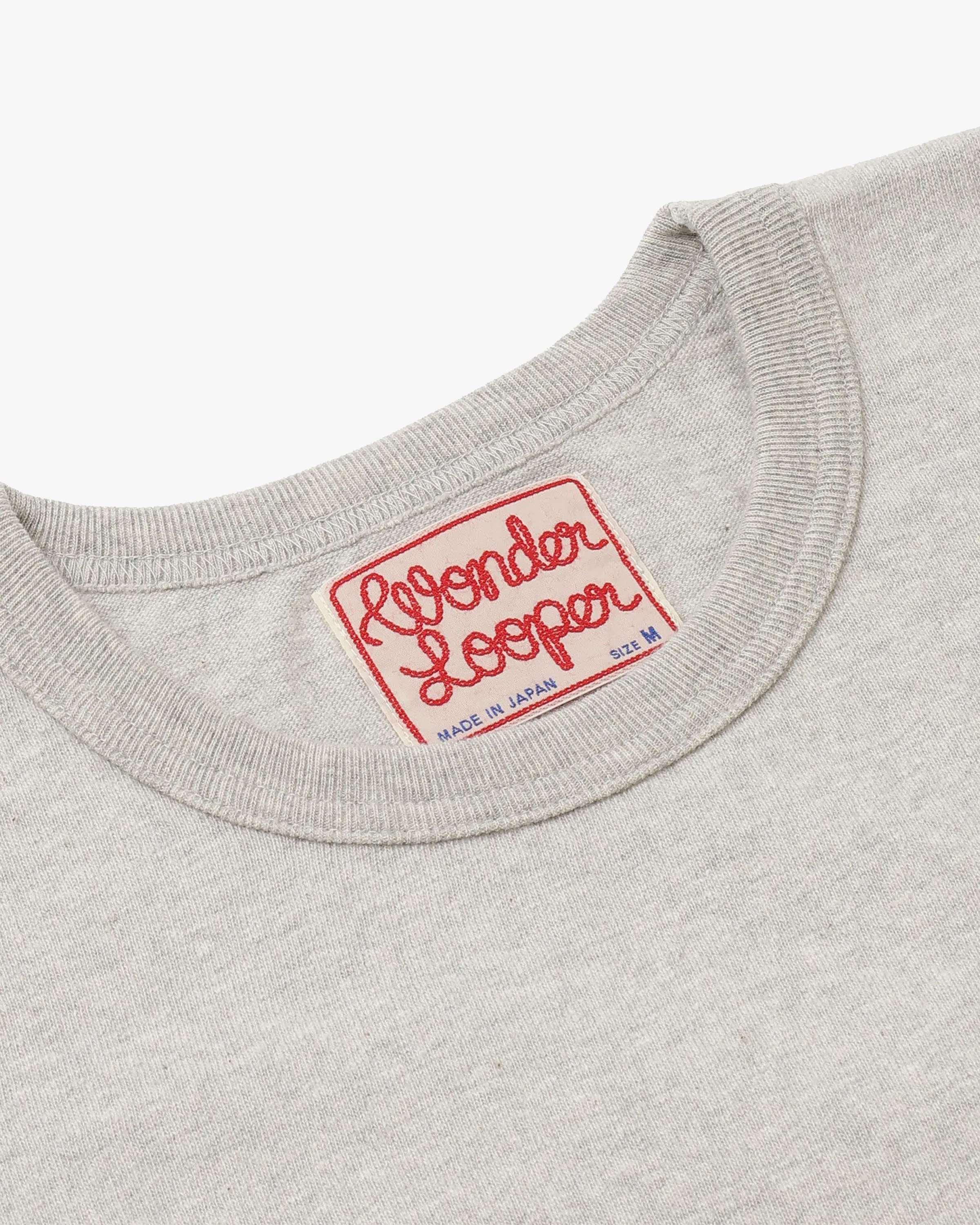 Wonder Looper ELS Recycled Cotton Slub T Shirt - Heather Grey