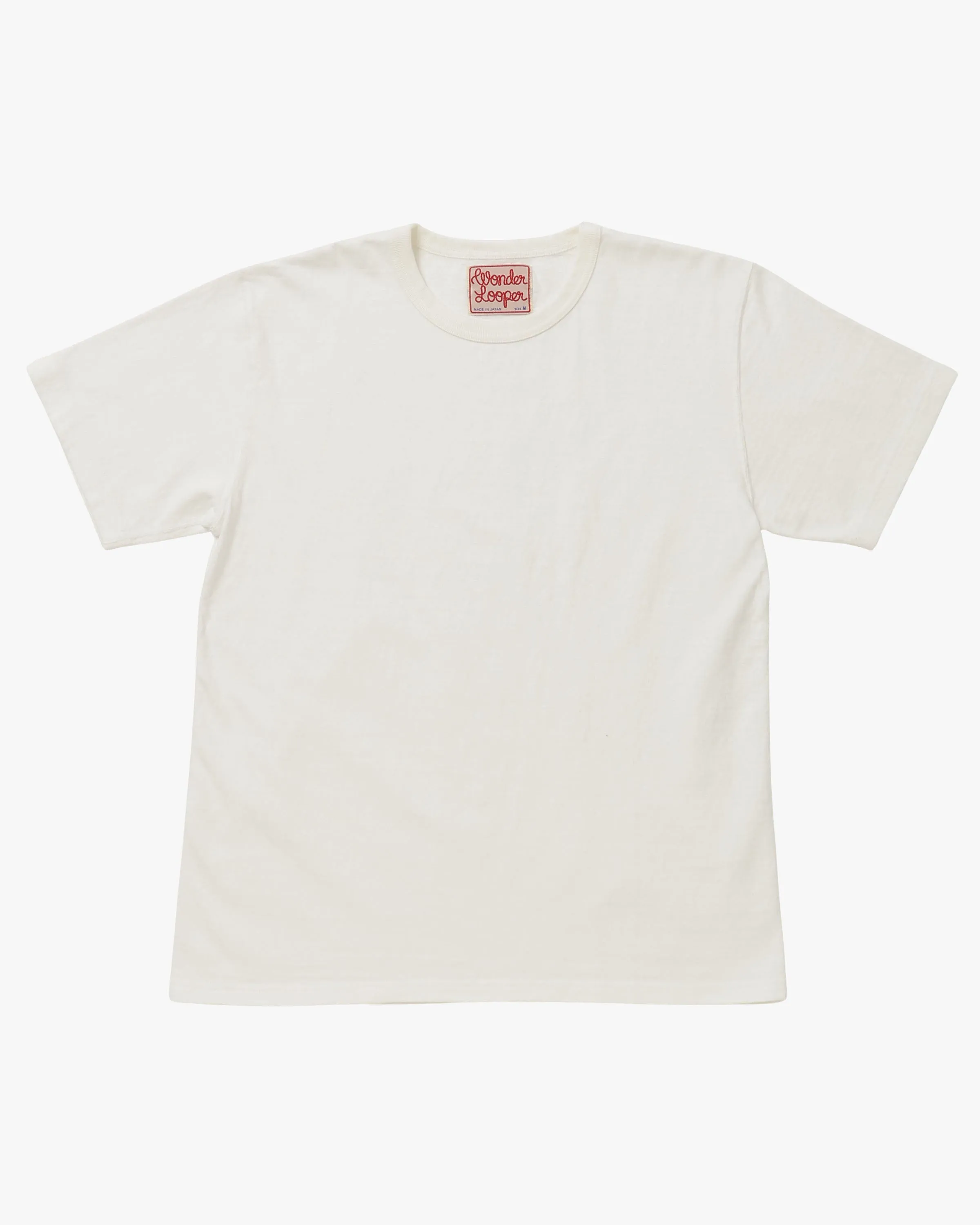 Wonder Looper ELS Recycled Cotton Slub T Shirt - White