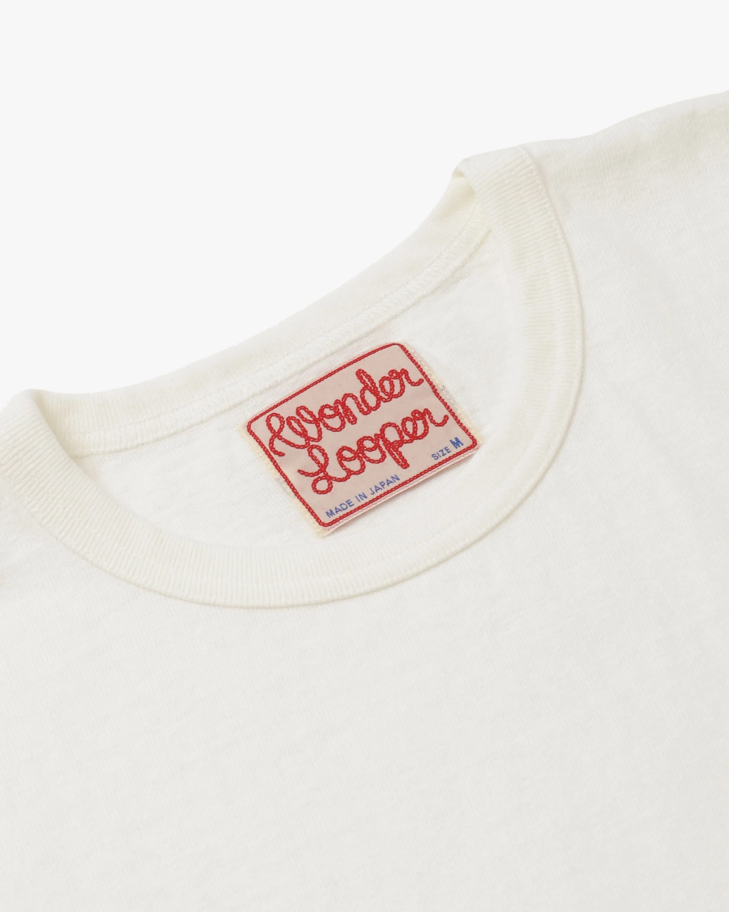 Wonder Looper ELS Recycled Cotton Slub T Shirt - White