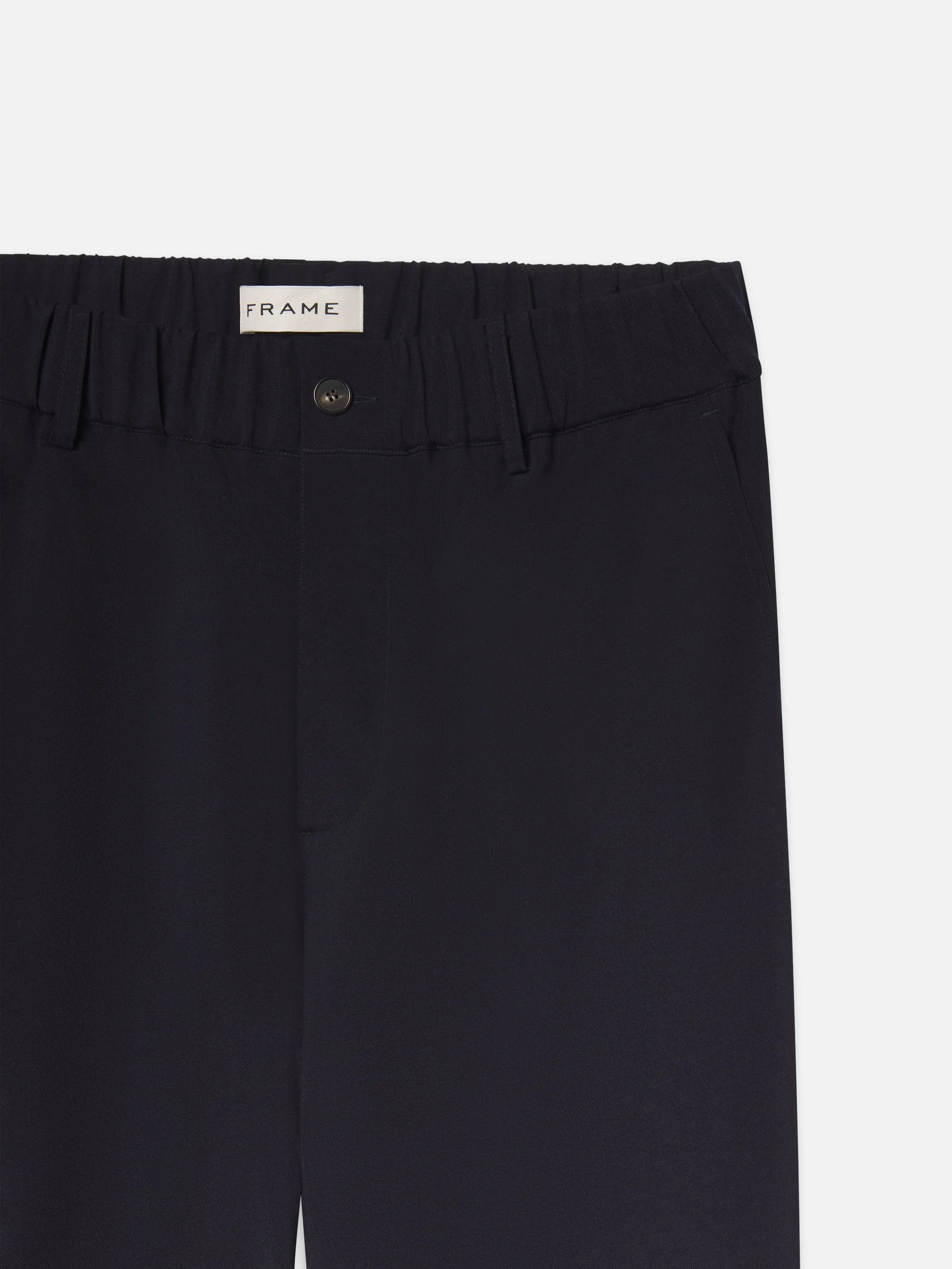 Wool Easy Trousers -- Dark Navy