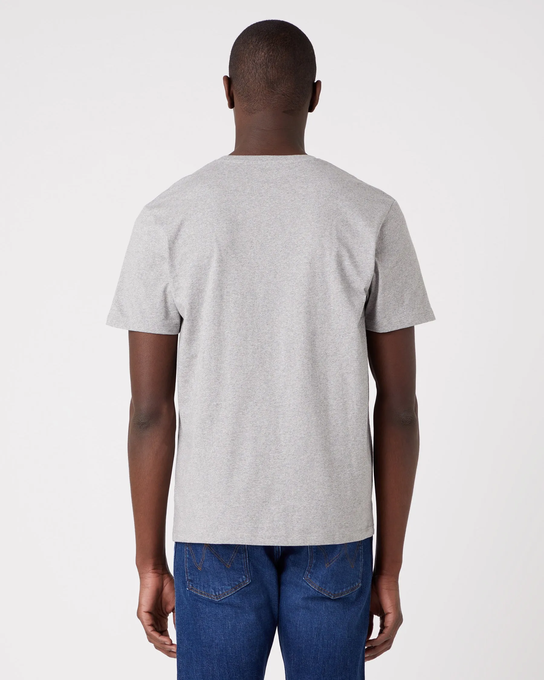 Wrangler 2-Pack Tees - Mid Grey Melee / White