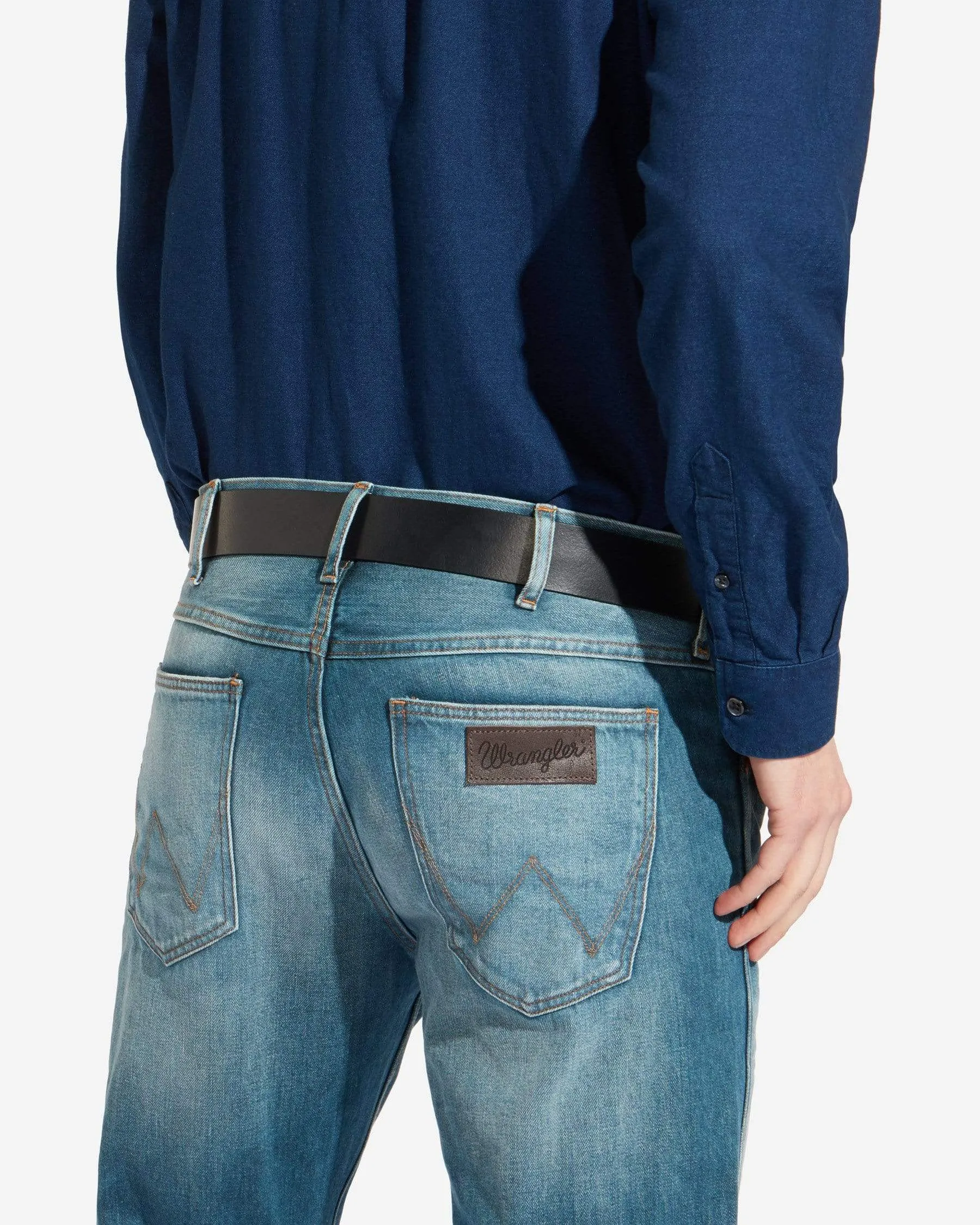 Wrangler Basic Metal Loop Belt - Black