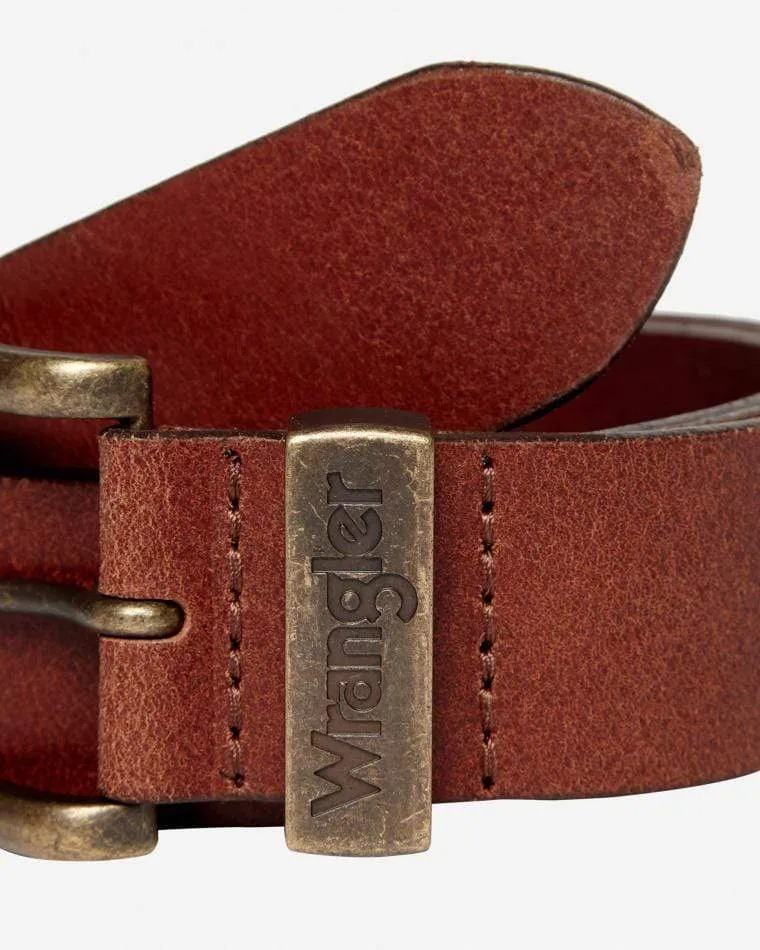 Wrangler Basic Metal Loop Belt - Cognac