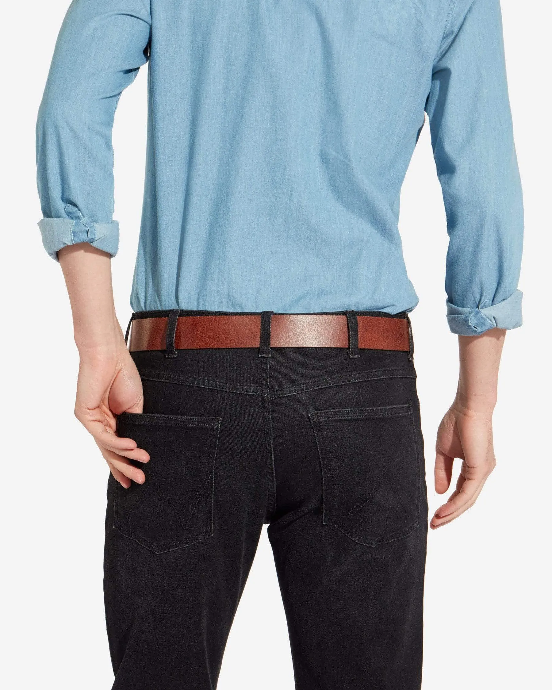 Wrangler Basic Metal Loop Belt - Cognac