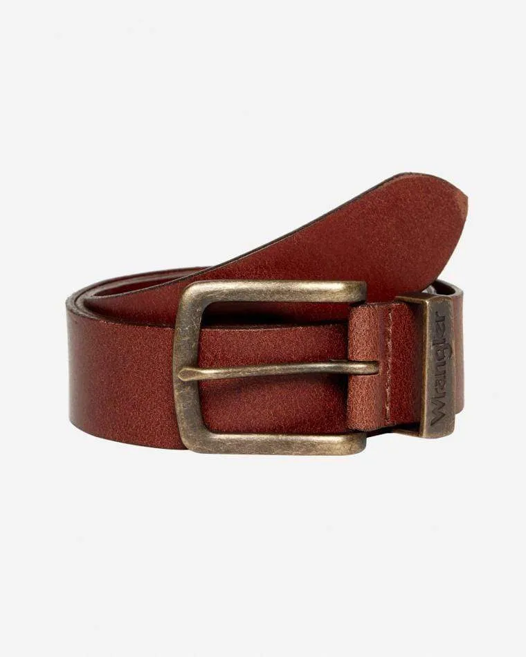 Wrangler Basic Metal Loop Belt - Cognac
