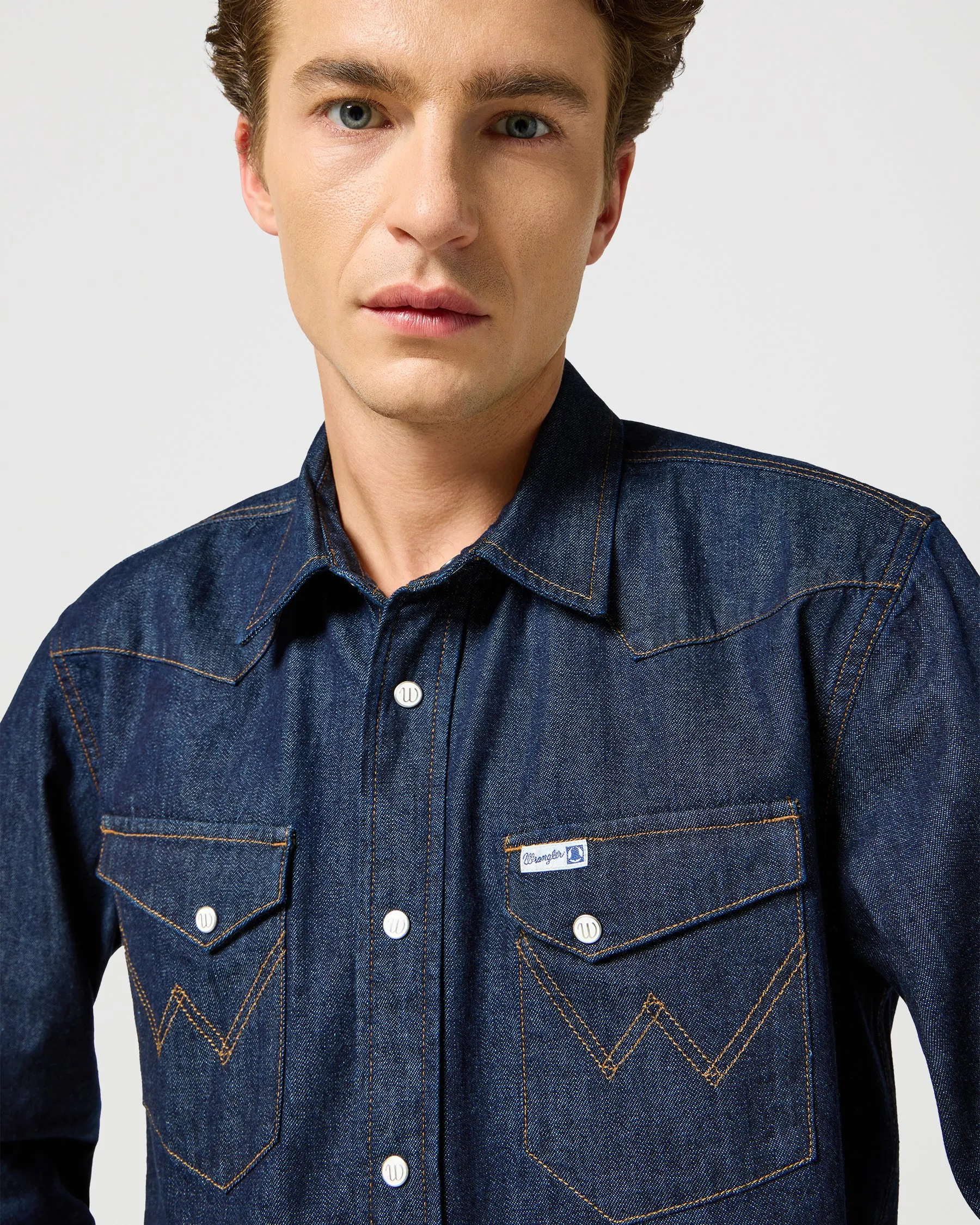 Wrangler Blue Bell 2 Pocket Denim Shirt - Rinse