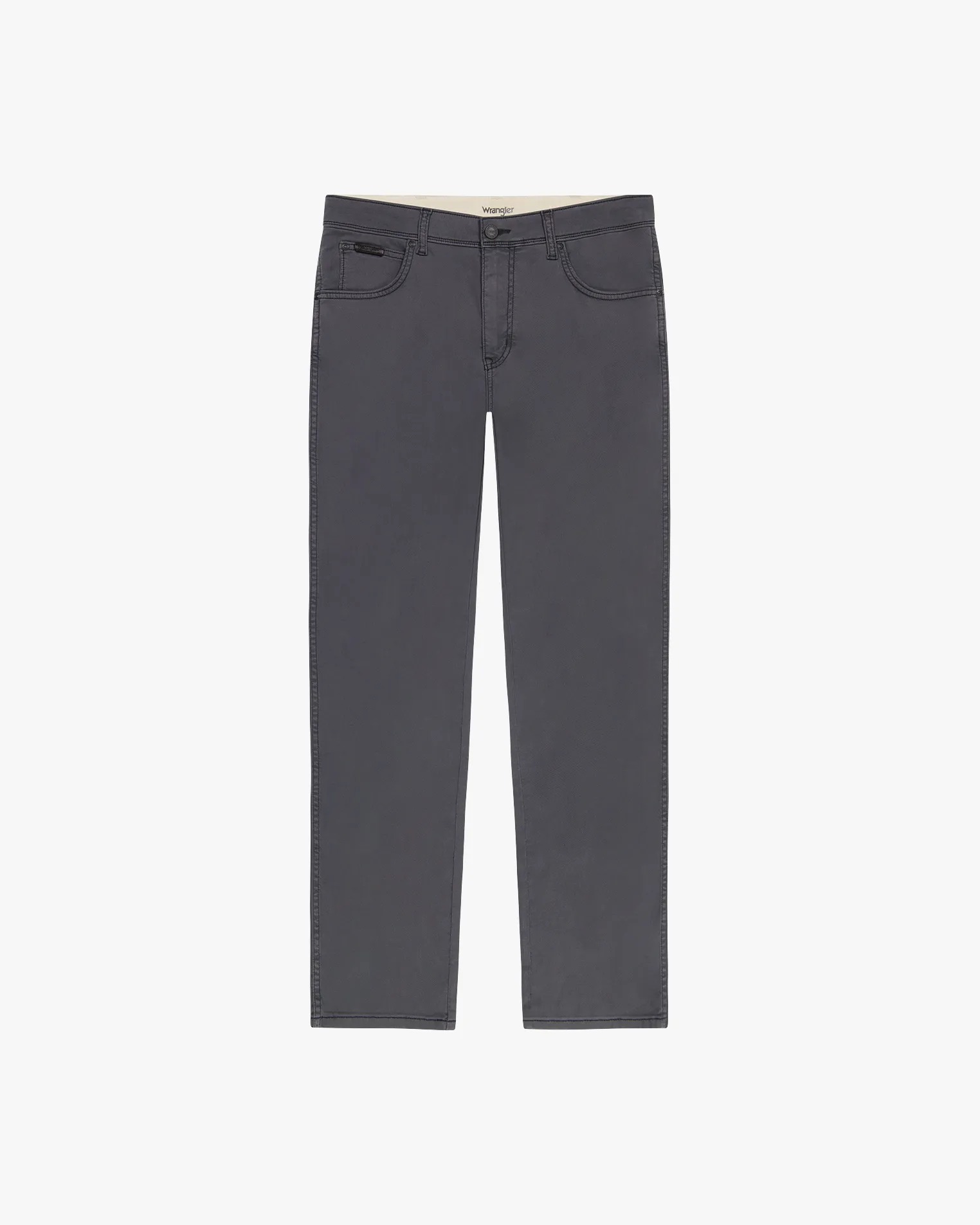 Wrangler Texas Stretch Authentic Straight Cotton Dobby Trousers - Faded Black