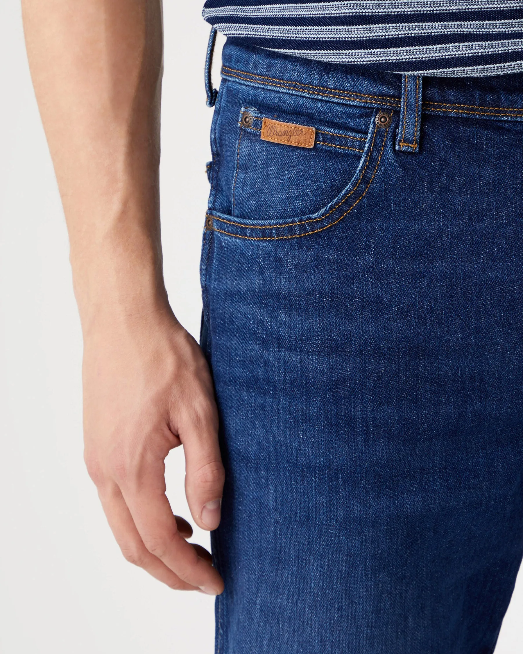 Wrangler Texas Stretch Authentic Straight Mens Jeans - Dancing Water