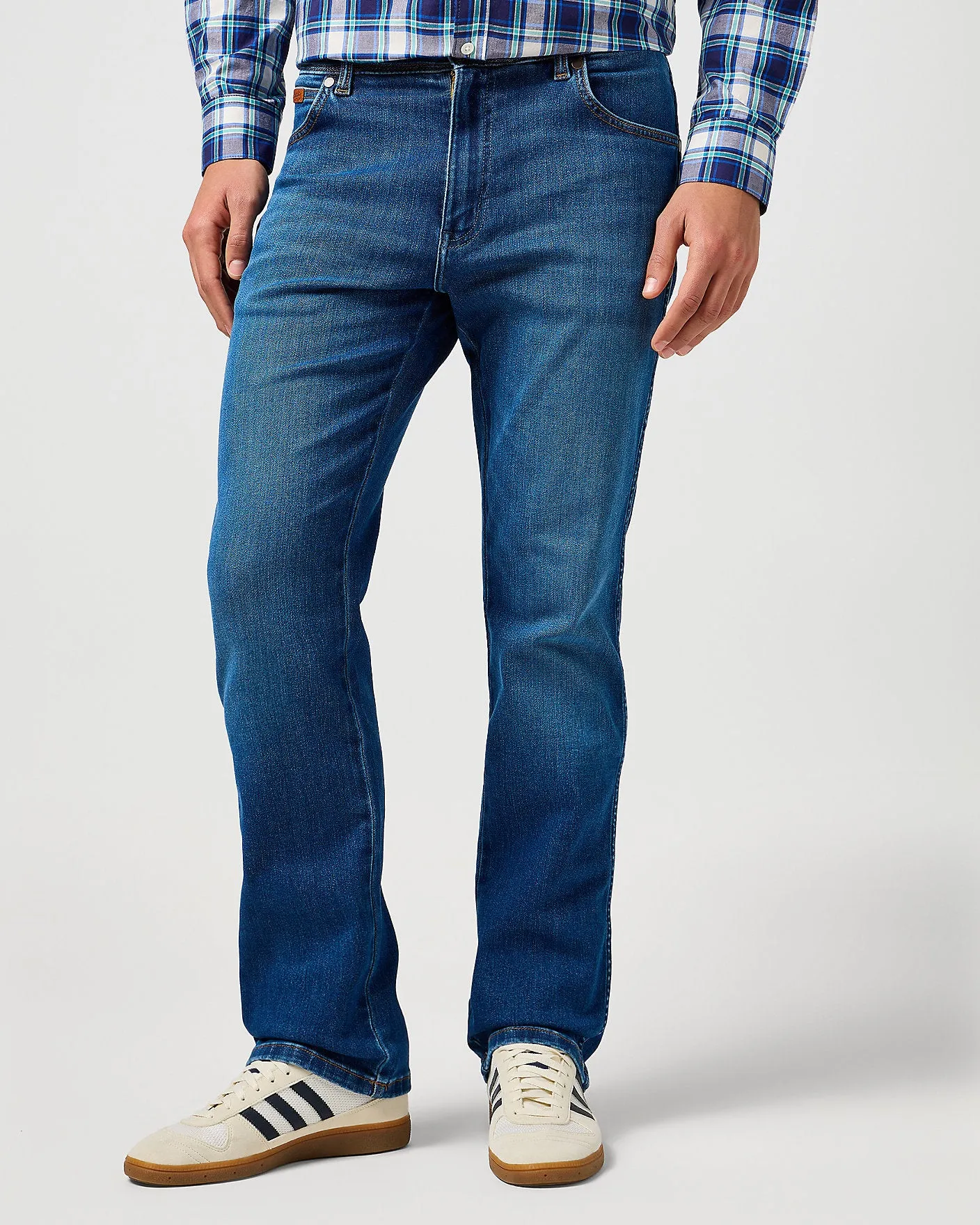 Wrangler Texas Stretch Authentic Straight Mens Jeans - Verdant Tone
