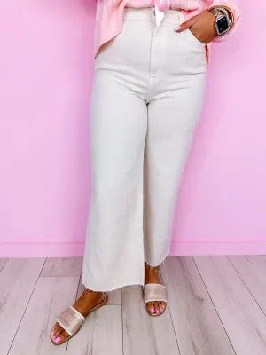WYNONA WIDE LEG JEAN - CREAM