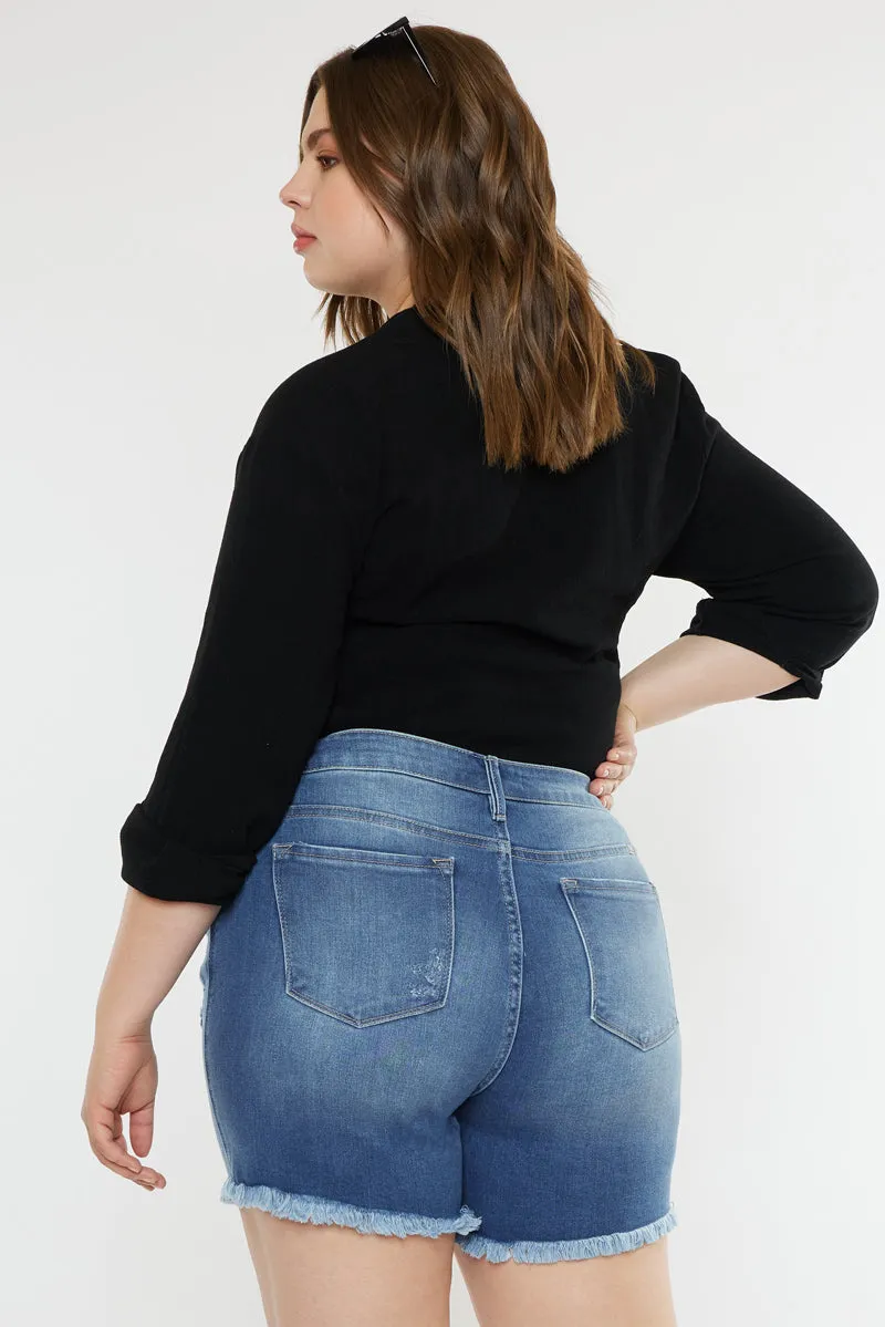 Zelda Mid Rise Shorts  (Plus Size)