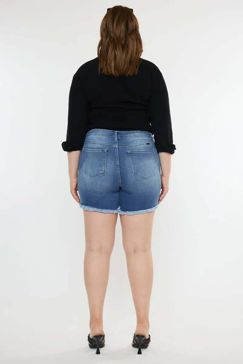 Zelda Mid Rise Shorts  (Plus Size)