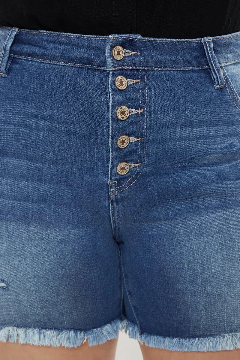 Zelda Mid Rise Shorts  (Plus Size)