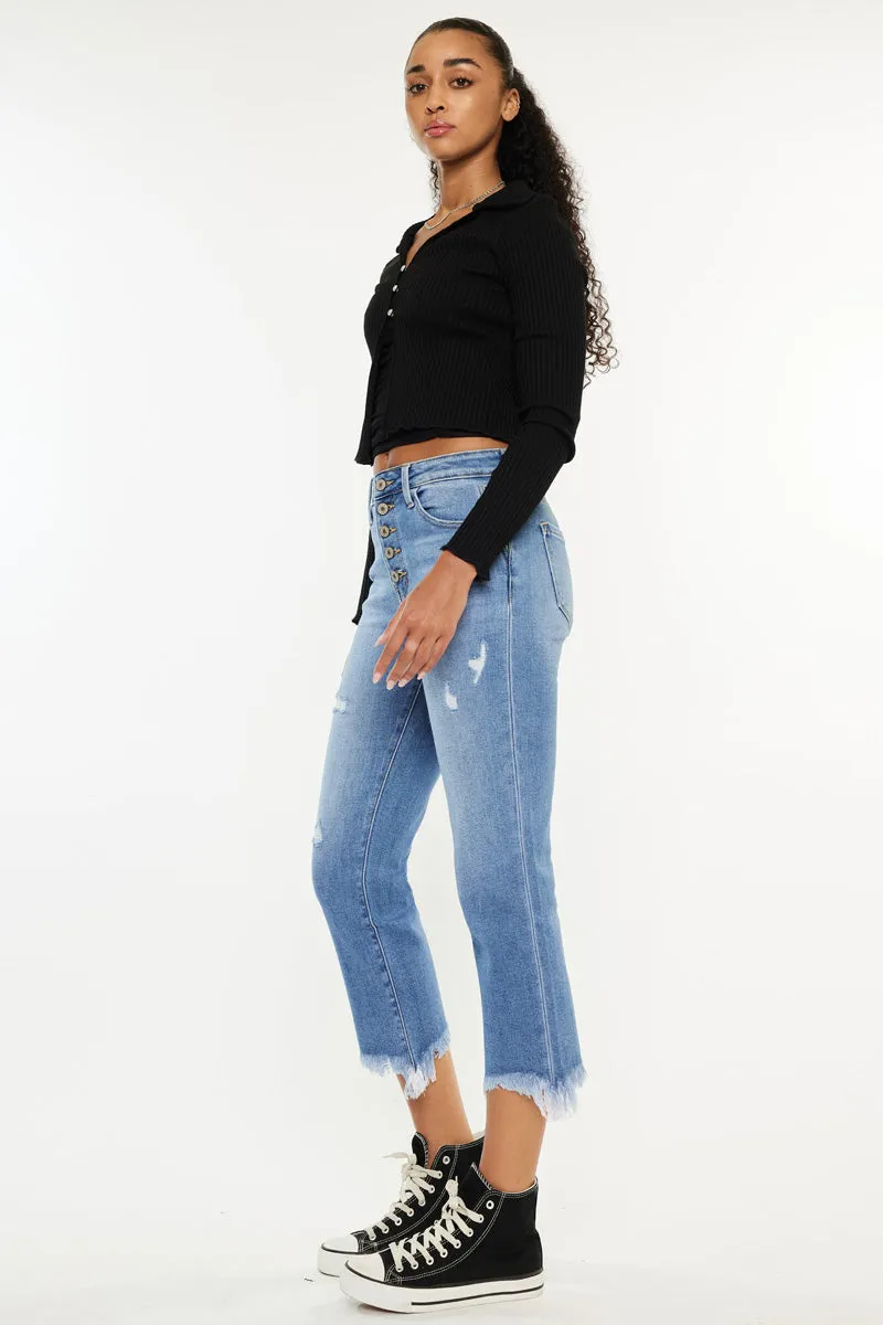 Zuzanna High Rise Crop Straight Leg Jeans