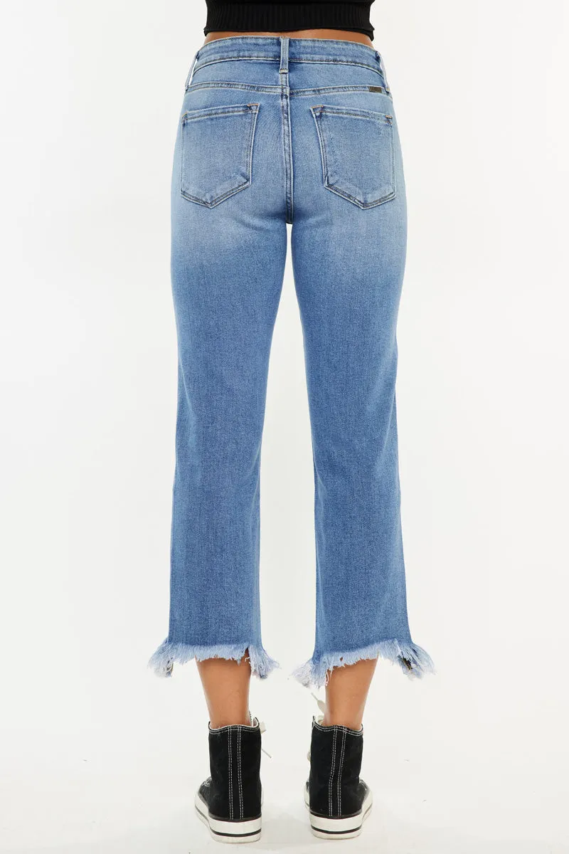 Zuzanna High Rise Crop Straight Leg Jeans