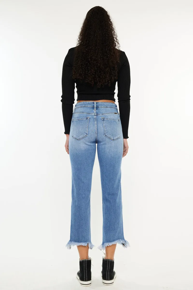 Zuzanna High Rise Crop Straight Leg Jeans